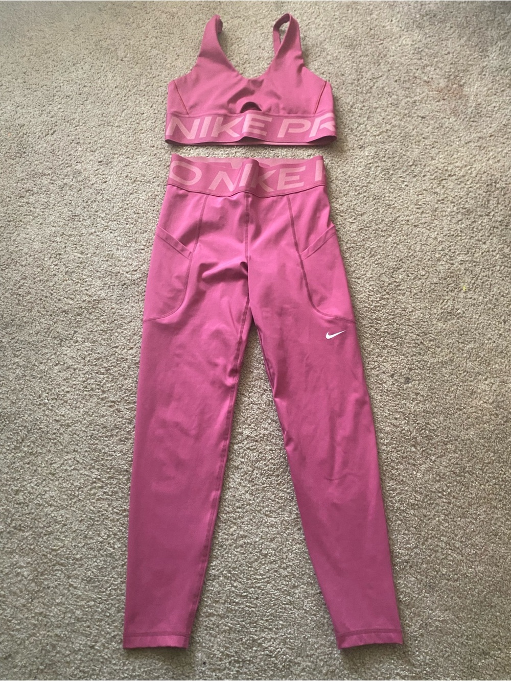 Nike Pro Active Leggings and Supportive Sports Bra Set-read description!